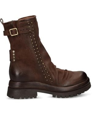 A.s.98 Bottines À Détails De Clous - Marron