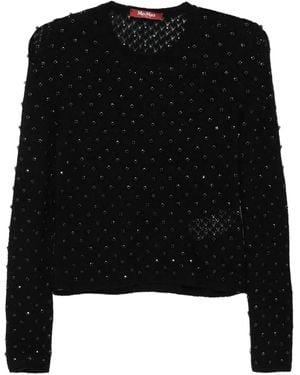 Max Mara Beaded Embellished Top - ブラック