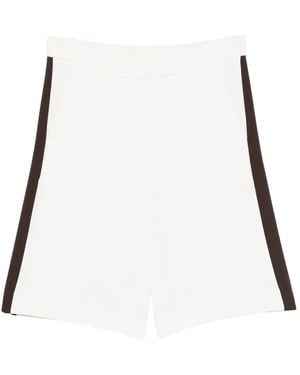 P.A.R.O.S.H. Panty Striped Bermuda Shorts - White