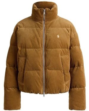 Polo Ralph Lauren Corduroy-Effect Quilted Jacket - Brown