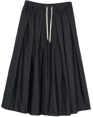 Max Mara Cotton Midi Skirt - Black