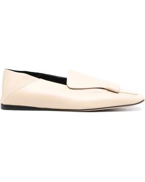 Sergio Rossi Sr1 Nappa-Leather Loafers - Natural