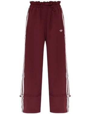 adidas Wide-Leg Track Trousers - Red