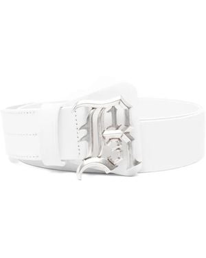 R13 Cinturón Con Logo - Blanco