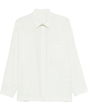 Homme Plissé Issey Miyake Long-Sleeve Boxy Shirt - White