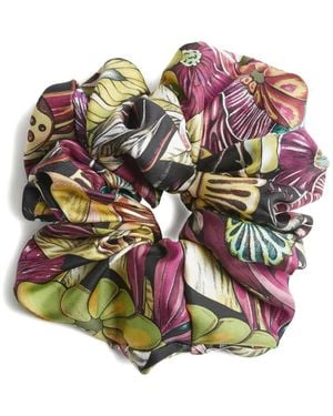 La DoubleJ Haargummi Aus Seide Mit Blumen-Print - Pink