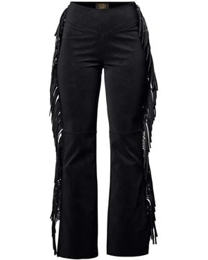 Goldbergh Rumi Fringe-Trim Flared Ski Pants - Black