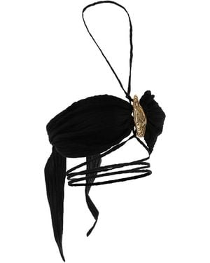 HAMOULET Embellished-Shell Halter-Neck Top - Black