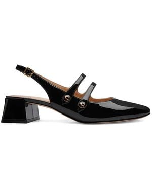 COACH Mary Jane Strap Block Heel Court Shoes - Black