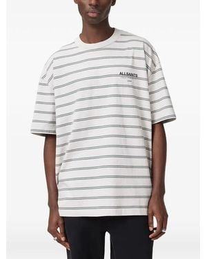 AllSaints Underground Striped T-Shirt - White