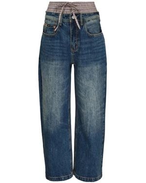 ANDERSSON BELL Trunk Layered-Waist Jeans - Blue