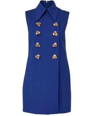 Carolina Herrera ノースリーブ ドレス - ブルー