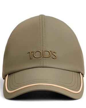 Tod's Baseballkappe Mit Logo-Stickerei - Natur