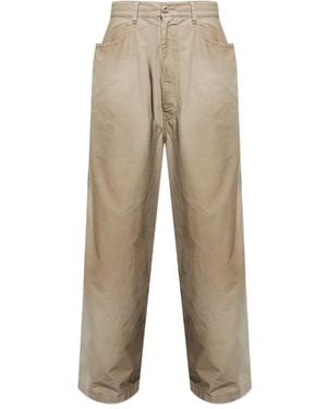 Balenciaga Cotton Trousers - Natural