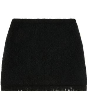 Alanui Fringe-Trim Mini Skirt - Black