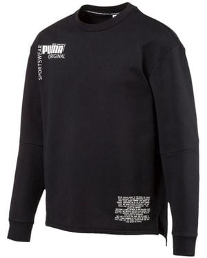 PUMA Crew-Neck Long-Sleeve Sweatshirt - Blue