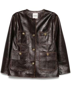 Sandro Leather Jacket - Black