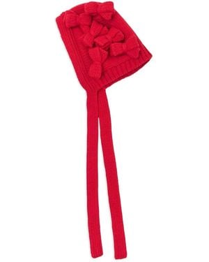 Comme des Garçons Bonnet À Détail De Nœud - Rouge