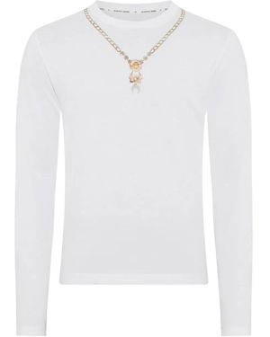 Marine Serre T-Shirt Met Lange Mouwen - Wit