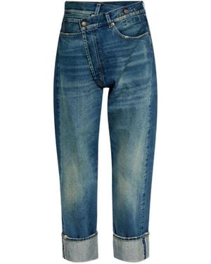 R13 Cross-Waistband Jeans - Blue