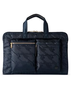 Paul Smith Camouflage Zip Laptop Bag - Blue