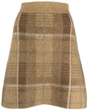 Polo Ralph Lauren Checked Miniskirt - Natural