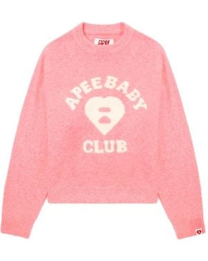 A Bathing Ape Pullover Mit Herzmotiv - Pink