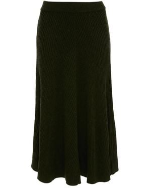 Victoria Beckham Midirock aus geripptem Strick - Grün