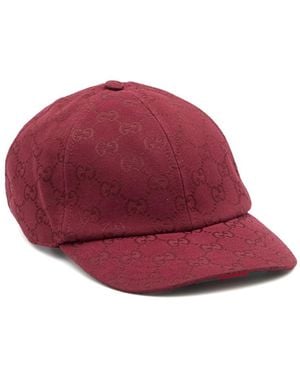 Gucci Gg Canvas Baseball Hat - Red