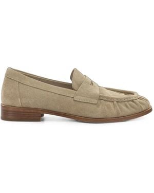 strategia shoes Mocassins En Daim À Bout Froncé - Brown
