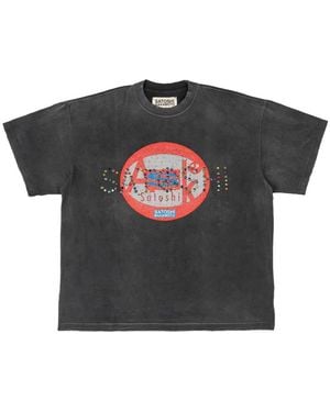 Satoshi Nakamoto Studded Logo-Print T-Shirt - Black
