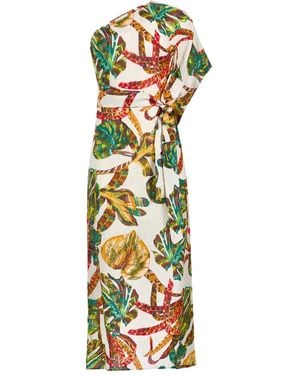 Marie Oliver Farrow One-Shoulder Maxi Dress - White