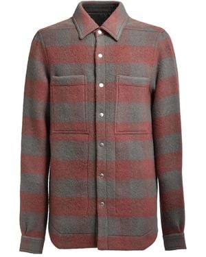 Rick Owens Check Shirt - Brown