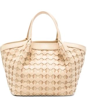 Serapian Mini Secret Mosaico Ribbon Tote Bag - Natural