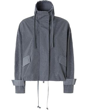 Pinko Hooded Boxy Jacket - Blue