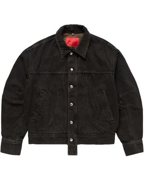 Eckhaus Latta Paneled Denim Jacket - Black