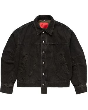 Eckhaus Latta Paneled Denim Jacket - Black