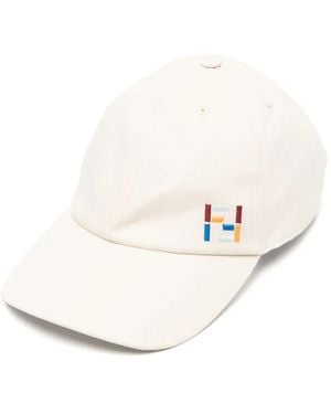 Fendi Logo-Embroidered Baseball Cap - White