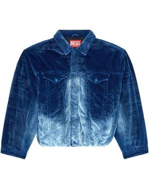 DIESEL Veste En Jean À Taille Élastiquée - Blue