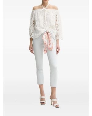 Guess Jeans A Fiori - Bianco