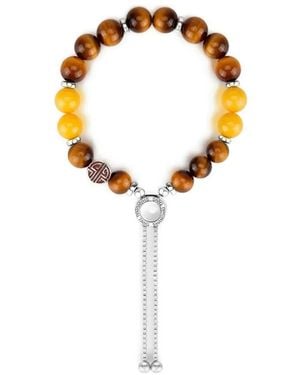 Shanghai Tang Pulsera Tang Of Earth Con Motivo De Ojo De Tigre - Metálico