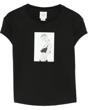 Calvin Klein Graphic-Print T-Shirt - Black