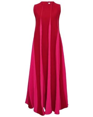 CFCL Robe Sans Manches À Coupe Mi-Longue - Rouge