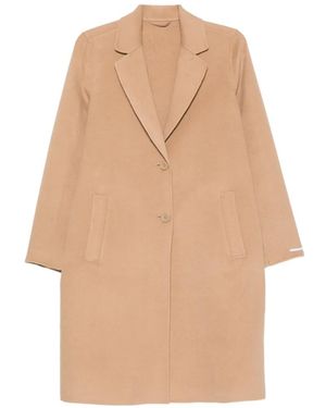 Marella Notched-Lapel Single-Breasted Coat - Natural