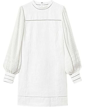 Twinset Perforated-Detail Mini Dress - White
