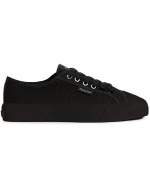 Calvin Klein Luna Logo-Print Low-Top Trainers - Black