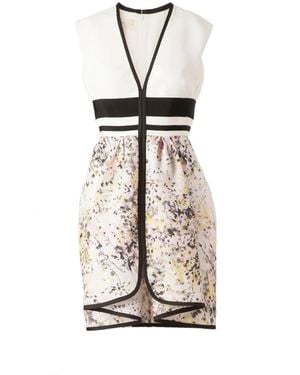 Giambattista Valli Skirt Ruffle Sleeveless Dress - White