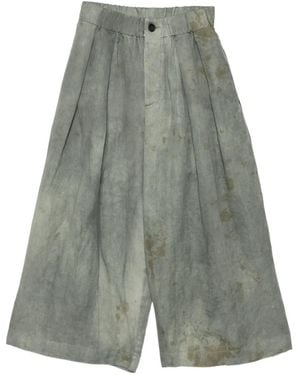 Uma Wang Pleated Flared Pants - Gray