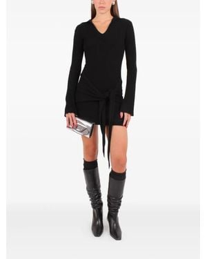 FEDERICA TOSI Tie-Waist Mini Dress - Black
