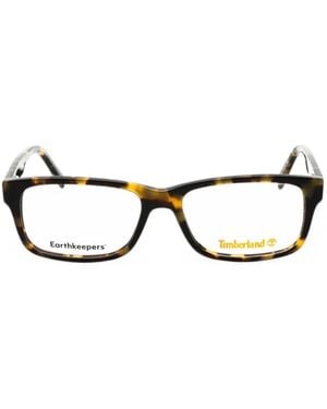 Timberland Tortoiseshell-Effect Rectangle-Frame Glasses - Black